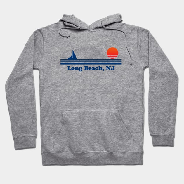 Long Beach, NJ - Sailboat Sunrise Hoodie by GloopTrekker